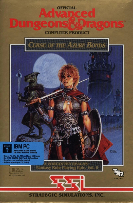 curse of the azure bonds game box